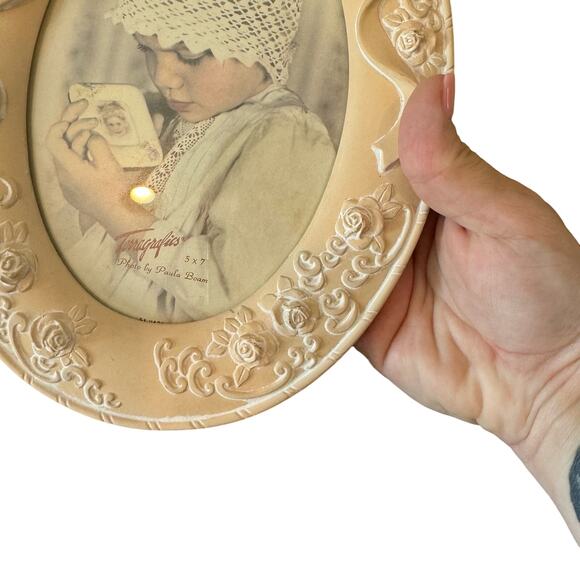 Vintage 1987 Terragrafics Oval Photo Frame 5x7 Photo - Picture 4 of 9